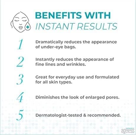 Instantly Ageless Facelift in A Box - Instant Eye Bag Remover Puffiness -1 Box of 25 Vials - Instant Under Eye Bags Remover - Wrinkle Tightener - Instant Wrinkle Remover for Face Instant Lift-VivaGrace Women