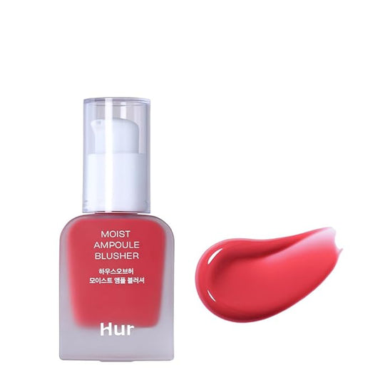 Moist Ampoule Blusher, Buildable Water-based Formula, Infused with over 50% moisture essence, no tackiness, long-lasting moisture, weightless feel (02 Deep Plum, 20ml)-VivaGrace Women