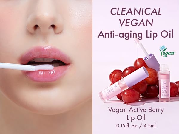 leegeehaam Dr.Ceuracle Vegan Active Berry Lip OilㅣAnti-Aging, Moisturizing, Revitalizing and GlowingㅣKorean Tinted Lip GlossㅣResveratrol from French Grape for Dry Lips, 0.15 Fl Oz-VivaGrace Women