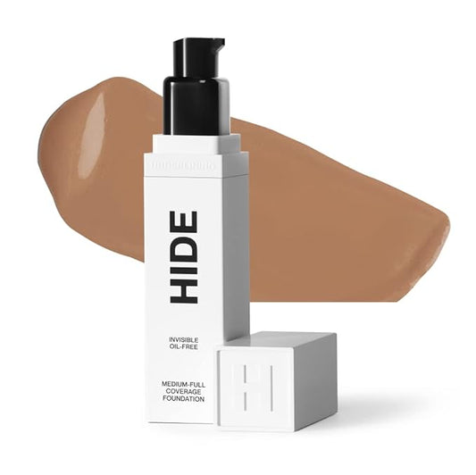 HIDE PREMIUM Liquid Foundation, Multi-Use Waterproof Foundation, Medium/Full Coverage Foundation, Shades for All Skin Types (See Shade Finder), Warm Sand, 1 fl oz-VivaGrace Women
