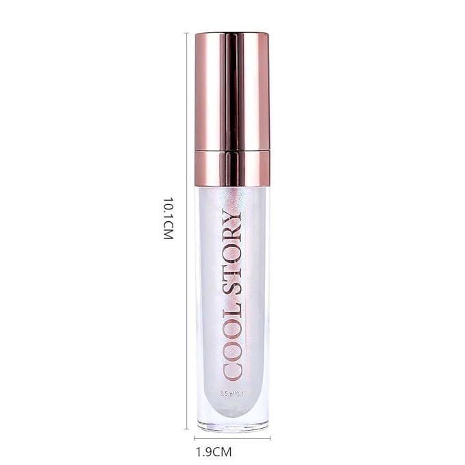 GECOMO Colorful Explosive Pearlescent Lip Gloss 3D Multifunctional Fine Glitter Chameleon Lip Gloss Polarized Diamond Makeup, Magic Big Brush Color Changing Lip Oil(101# COLORFUL FLASH)-VivaGrace Women