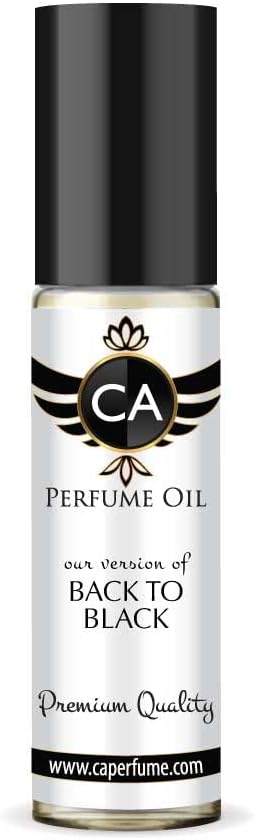 CA Perfume Impression of Back To Black For Women & Men Replica Fragrance Body Oil Dupes Alcohol-Free Essential Aromatherapy Sample Travel Size Concentrated Long Lasting Attar Roll-On 0.3 Fl Oz/10ml-VivaGrace Women