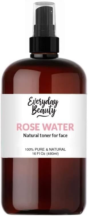 Rose Water Facial Toner - 16oz Bulk Alcohol-Free Vegan All Natural Refreshing for Face and Hair - Uplifts, Calming & Soothing for All Skin Types-VivaGrace Women