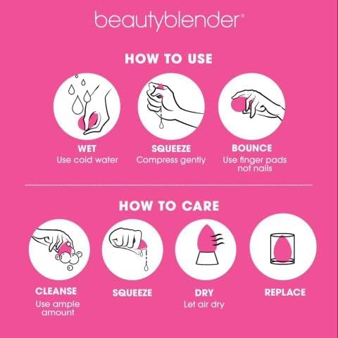 Beautyblender® | Nova Beauty Blender Makeup Sponge, Super-Soft Foam Easily Blends Foundations, Powders & Creams, Made in USA, Reusable, Washable, Streak Free Application, Vegan, Cruelty Free-VivaGrace Women
