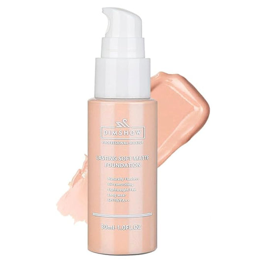 Flawless Matte Liquid Foundation Makeup, Vegan & Cruelty-Free, Liquid Oil-Free Foundation Face Makeup for Combination & Oily Skin, Longwear Medium-Full Coverage (03, 30ml)-VivaGrace Women