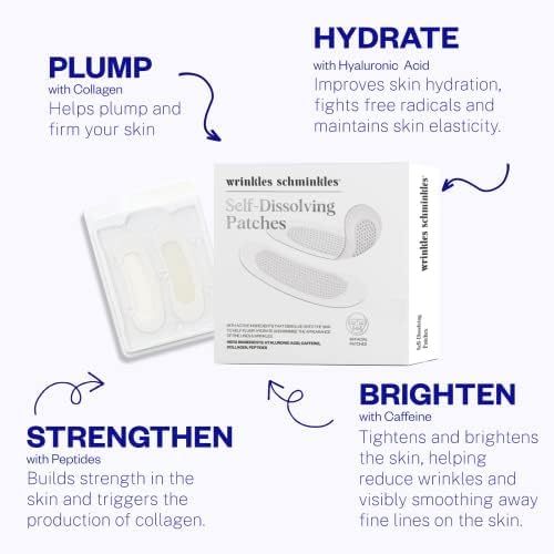 Wrinkles Schminkles Self-Dissolving Microdart Patch for Face - Target & Reduce Wrinkles, Ultimate Facial Hydration and Rejuvenation (4 pairs)-VivaGrace Women