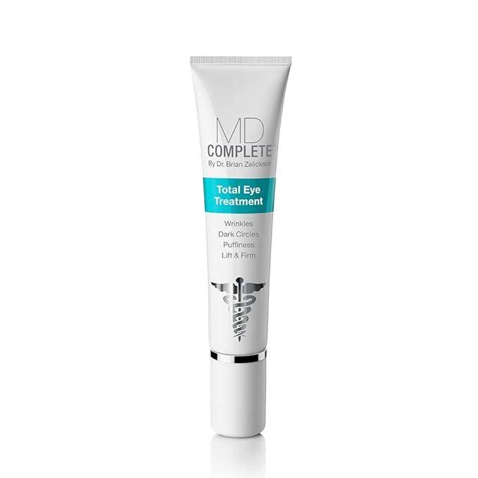 MD Complete Total Eye Treatment | Anti-Aging Hydrating Skin Renewal Eye Treatment | with Peptides, Vitamins C & E and Hyaluronic Acid for Wrinkles, Fine Lines and Crows Feet 0.5 fl oz-VivaGrace Women