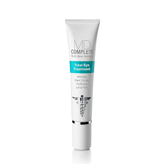 MD Complete Total Eye Treatment | Anti-Aging Hydrating Skin Renewal Eye Treatment | with Peptides, Vitamins C & E and Hyaluronic Acid for Wrinkles, Fine Lines and Crows Feet 0.5 fl oz-VivaGrace Women