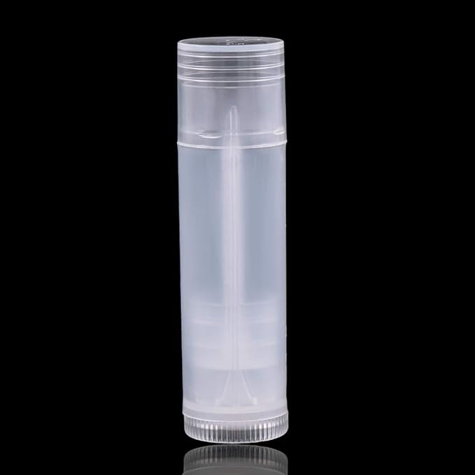 50Pcs 5ml Translucent Lipstick Cosmetic Empty Lip Gloss Lipstick Containers,Cosmetic Containers Sale Lip Balm Tubes Empty Hot Transparent Plastic Refill Lip Balm Tube with Cap-VivaGrace Women