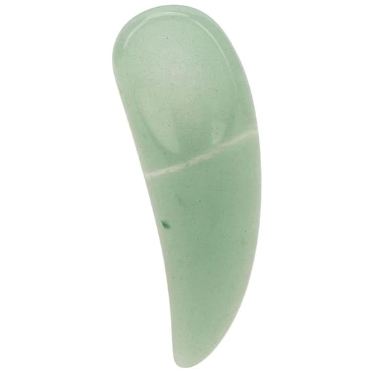 Spatula Scoop, Curved Cosmetic Spatula Scoop Mini Gua Sha Jadestone Curved Makeup Eye Cream Cosmetic Spatula Reduce Puffiness, Bags And Dark Circles Under the Eyes (Green)-VivaGrace Women