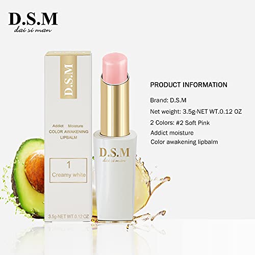 Lip Balm Hydrating Lip Conditioner Soothing Moisturize Lip Care Lip Butter 0.12 OZ Soft Pink-VivaGrace Women