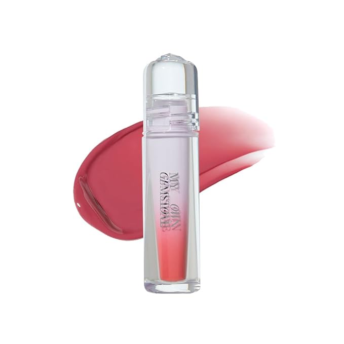 ETUDE Over Glowy Lip Stain Tint #14 Hey Pearl | Non-Sticky Vegan Lip Tint | Moisturized & Long-lasting Lip Gloss | Daily Tint for Dry Lips, Korean Makeup-VivaGrace Women