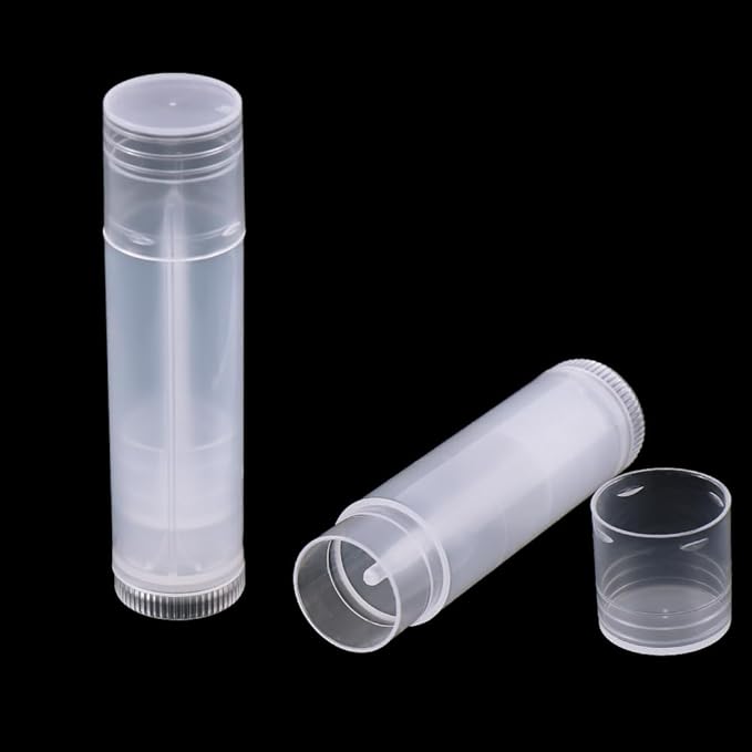 50Pcs 5ml Translucent Lipstick Cosmetic Empty Lip Gloss Lipstick Containers,Cosmetic Containers Sale Lip Balm Tubes Empty Hot Transparent Plastic Refill Lip Balm Tube with Cap-VivaGrace Women