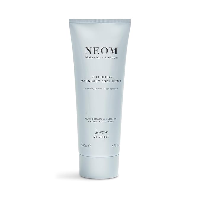 Neom - Magnesium Body Butter | 6.76 Fl Oz (200ml) | Lavender, Sandalwood & Jasmine | Calming Lotion with Essential Oils | 100% Natural Fragrances | Nourish & Soften | Signature De-Stress Scent-VivaGrace Women