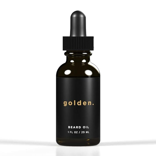 Golden Grooming Co. Beard Oil for Men - Nourishing & Organic Beard Moisturizer - Organic Oil for Beard Growth - All-Natural Formula with Vitamin E - Smooth and Soft Beard - 1 fl oz-VivaGrace Women