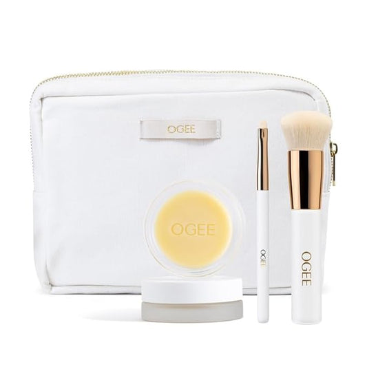 Ogee Makeup Brush Set - Includes Professional Quality Foundation Blender Brush, Ultra-Soft, Precision Brush & Makeup Brush Cleaner-VivaGrace Women