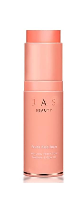 JAS 3-in-1 Eye, Cheek, Lip Glow Up Fruits Kiss Stick Multi Balm 10g, Hypoallergenic, Peach Coral, Oil Free, Portable Size, Multi usable,Sebum Care-VivaGrace Women