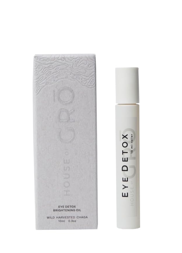 House of Grō EYE DETOX - BRIGHTENING OIL | 10ML - Chaga Mushroom Skincare, Eye Detox Roller, Inclusive Clean Beauty For All Ages And Skin Types, For Healthier Looking Skin-VivaGrace Women