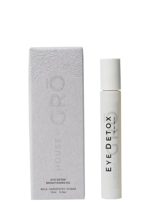 House of Grō EYE DETOX - BRIGHTENING OIL | 10ML - Chaga Mushroom Skincare, Eye Detox Roller, Inclusive Clean Beauty For All Ages And Skin Types, For Healthier Looking Skin-VivaGrace Women