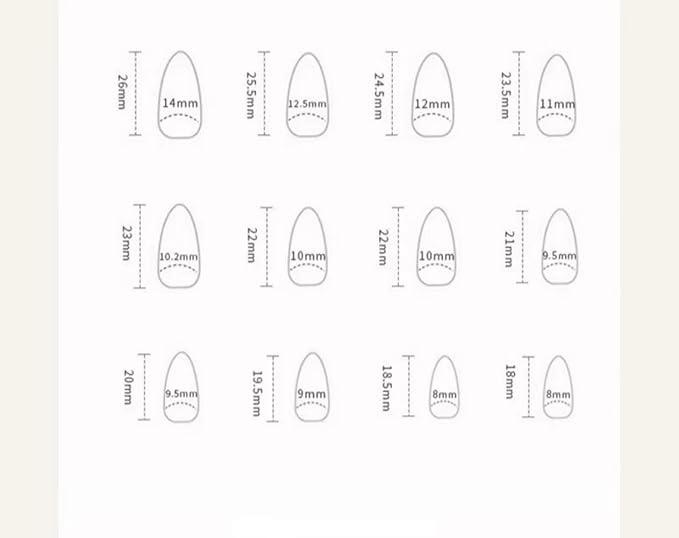 Purple Chrome Press On Nails - Medium Almond Glossy Aurora False Nails, 24Pcs Reusable Artificial Stick On Nails for Women & Girls