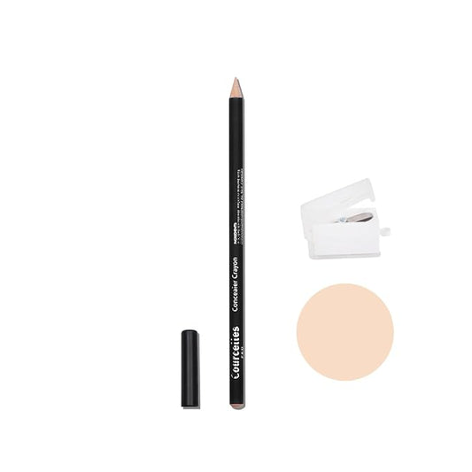 [K-Beauty Makeup] Courcelles Concealer Pencil CC706/CC707/CC708, Hard type-Natural Cover, light, medium, dark beige (CC707-Medium Beige+Sharpener)-VivaGrace Women