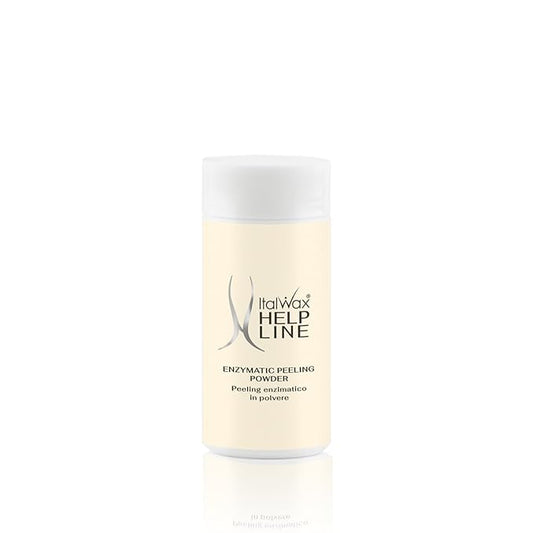 Italwax Help Line Enzymatic Peeling Powder 1.06 oz (30g) – Gentle Facial Exfoliant with Papain and Bromelain – Pre-Waxing Skincare – For Professional and Home Use