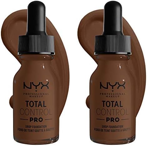 NYX PROFESSIONAL MAKEUP Total Control Pro Drop Foundation, Skin-True Buildable Coverage - Deep (Pack of 2)-VivaGrace Women