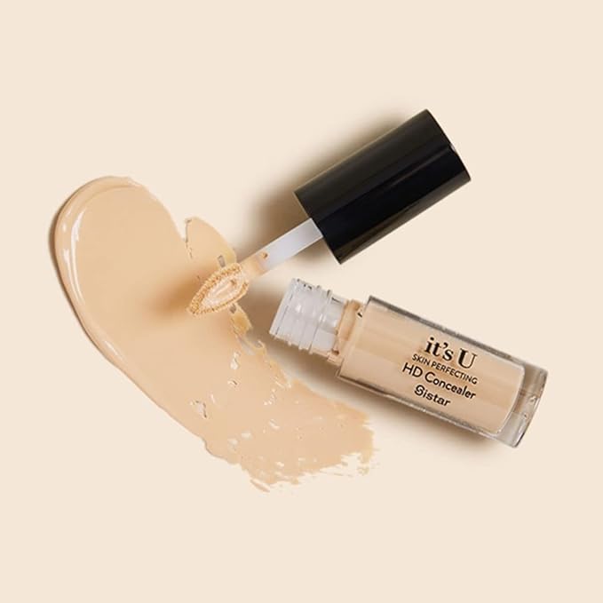 Sistar it's U Skin Perfecting HD Concealer Full Coverage Lightweight Long Lasting Correcting Liquid Contour Cover Masker Makeup 5 ml / 0.17 fl. oz (Brownie)-VivaGrace Women