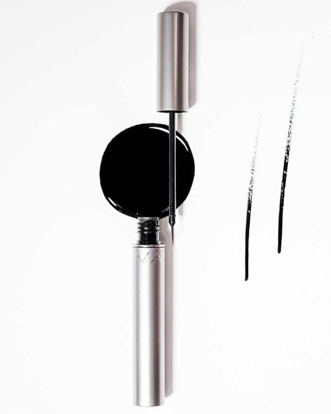 VASANTI Cleopatra Liquid Eyeliner (Black) - Easy to use, Long Lasting Eye Makeup which is Water resistant Sumdge proof - Paraben Free, Vegan Friendly