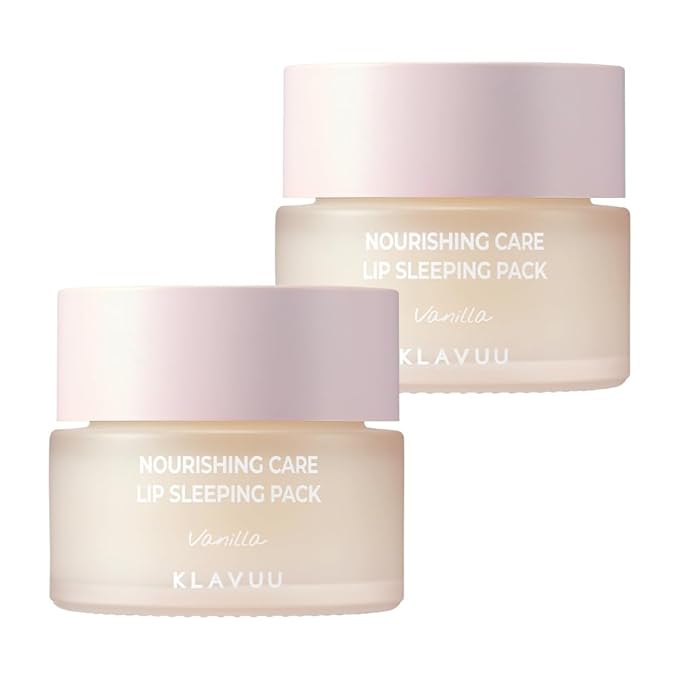 Klavuu Nourishing Care Lip Sleeping Pack (Vanila & Vanila) - Overnight Exfoliating & Nourishing Lip Mask for Dry Lips - Natural Moisturizing Lip Oil - Lip Treatment Balm to Repair & Protect Lips-VivaGrace Women