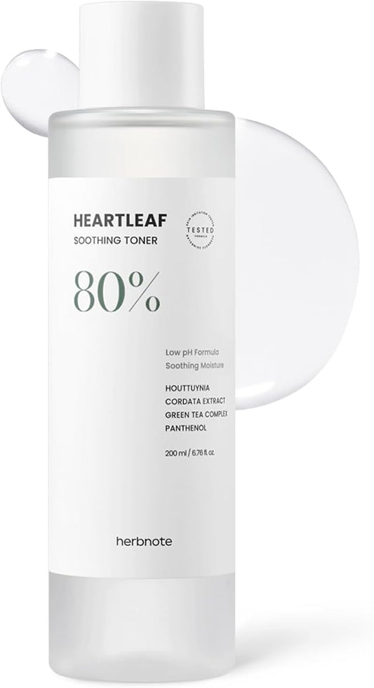 Heartleaf Soothing Moisture Toner - Low pH, 80% Heartleaf Extract, Enriched with Houttuynia Cordata & Green Tea, Clinically Tested, No Irritation - Ideal for Sensitive Skin, 6.76 f l. oz-VivaGrace Women
