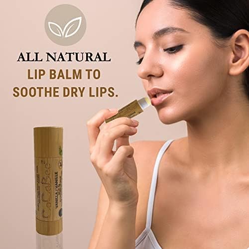 Chapstick Lip Balm Lip Moisturizer For Dry & Chapped Lips 100% Organic Lip Balm For Soft And Shiny Lips Cute And Portable Lip Care Balm for Kids and Women's With Bamboo Packaging (Orange)-VivaGrace Women