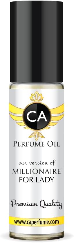 CA Perfume Impression of Paco R. Millionaire For Lady For Women Replica Fragrance Body Oil Dupes Alcohol-Free Essential Aromatherapy Sample Travel Size Concentrated Long Lasting Roll-On 0.3 Fl Oz/10ml-VivaGrace Women