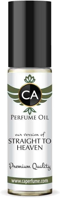CA Perfume Impression of Straight To Heaven For Men Replica Fragrance Body Oil Dupes Alcohol-Free Essential Aromatherapy Sample Travel Size Concentrated Long Lasting Attar Roll-On 0.3 Fl Oz/10ml-VivaGrace Women