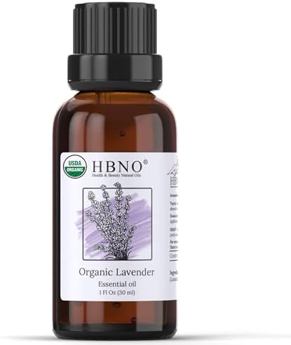 HBNO California Bottled Organic Lavender Essential Oil 1 fl oz (30ml) - USDA Certified Organic Lavender Oil for Skin, Perfect for Cleaning, Aromatherapy, DIY & Diffuser-VivaGrace Women