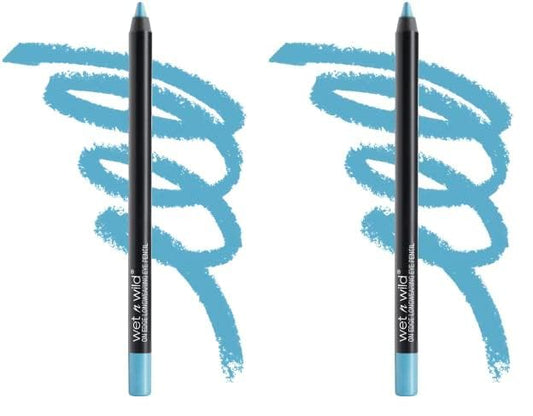 wet n wild Eyeliner Pencil On Edge Longwearing Matte Eye Liner, Long Lasting, Smudge Proof, Fade Resistant, Highly Pigmented, Creamy Smooth Soft Gliding, Blue Sapphire Ice (Pack of 2)