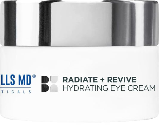 Radiate + Revive Hydrating Eye Cream- Rejuvenate Tired Eyes w/Algae to help Sagging, Hollowing, & Wrinkles- Lift Eyes, Firm Skin, Plump Complexion w/Antioxidants and Pearl Powder-VivaGrace Women
