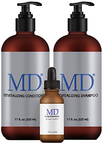 MD Scalp Bundle for Thinning Hair - Sulfate-Free Shampoo, Revitalizing Conditioner & Hair Growth Serum-VivaGrace Women