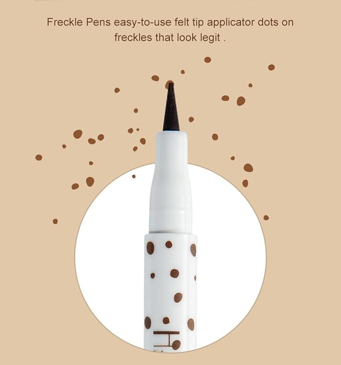 Freckle Pen Face Concealer Point Out Natural Waterproof Longlasting Fake Freckles 2 Pcs Light Brown & Natural Coffee-VivaGrace Women