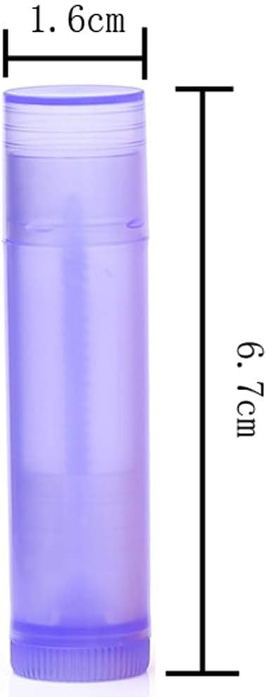 30 Pieces Multicolor Empty Lip Balm Container Tubes Lip Balm Empty Container Clear Tubes with Twist Bottom and Top Cap(Color Random)-VivaGrace Women