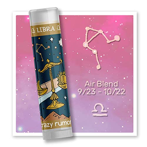 Crazy Rumors Libra Zodiac All Natural, Plant Based Lip Balm to Moisturize and Nourish your Lips - Air Blend-VivaGrace Women
