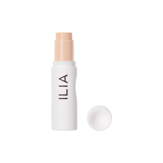 ILIA - Skin Rewind Complexion Stick - Foundation + Concealer + Skincare | Non-Toxic, Vegan, Cruelty-Free, Clean Makeup (4N - Holly, 0.35 oz | 10 g)-VivaGrace Women