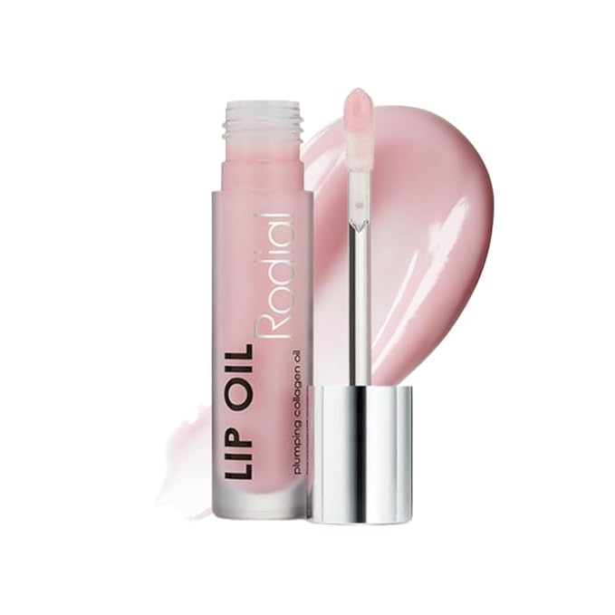 Rodial Plumping Collagen Lip Oil 0.13fl.oz, Vegan Collagen-Infused Lip Oil with Macadamia and Jojoba Oil, Deep Hydration for Fuller-Looking Pout, Ultra-Nourishing Formula for Supple and Silky Lips-VivaGrace Women