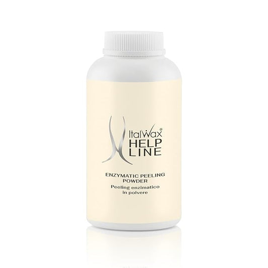 Italwax Help Line Enzymatic Peeling Powder 3.17 oz (90g) – Gentle Facial Exfoliant with Papain and Bromelain – Pre-Waxing Skincare – for Professional and Home Use