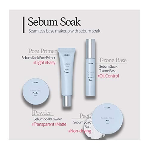 ETUDE Sebum Soak Powder 5g (23AD) | Makeup Powder for Oily Face with Sebum Control, Soft Skin Effect and Matte Finish | Flawless Long-Lasting Make up | Kbeauty-VivaGrace Women