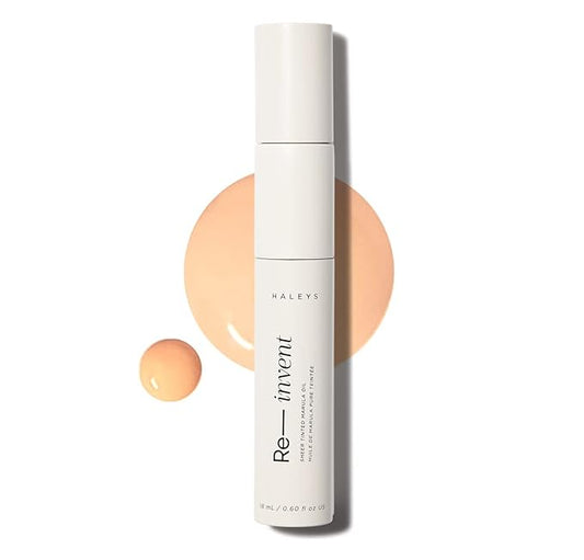 HALEYS Re-invent Sheer Tinted Marula Oil (Light/Medium Warm), Skin Tint, Tinted BB Moisturizer, Tinted Foundation, Face Oil, Hydrate Skin, Flexible Shades, Low to Med Coverage, For All Skin Types-VivaGrace Women