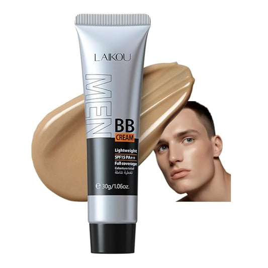 AKARY Hydrating Men BB Cream SPF 15 PA++, Full-Coverage Foundation&Concealer, Mens Face Moisturizer Cream Evens Skin Tone, Oil Control and Cover Flaws, Natural Finish for All Skin Types, Tan 320-VivaGrace Women