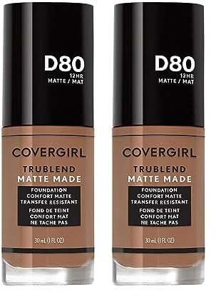 COVERGIRL TruBlend Matte Made Liquid Foundation, Soft Sable, 1 Fl Oz (Pack of 2)-VivaGrace Women