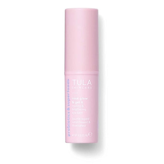 TULA Skin Care Eye Balm Rose Glow - Dark Circle Treatment, Instantly Hydrate and Brighten Undereye Area, Portable and Perfect to Use On-the-go, 0.35 oz.-VivaGrace Women