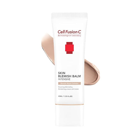 Cell Fusion C Skin Blemish Balm Intensive, Hydrating Tinted Moisturizer for Lighter to Medium Skin Tones, Correcting Redness and Blemish, 1.35 fl.oz-VivaGrace Women